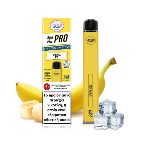 Dinner Lady Vape Pen Pro Banana Ice 2ml 0mg