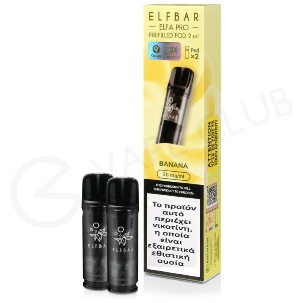 Elf Bar ELFA Pro Prefilled Pod Banana 2ml 20mg (2τμχ)