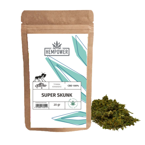 Hempower Τρίμμα Ανθού Κάνναβης Super Skunk 100% CBD 20gr